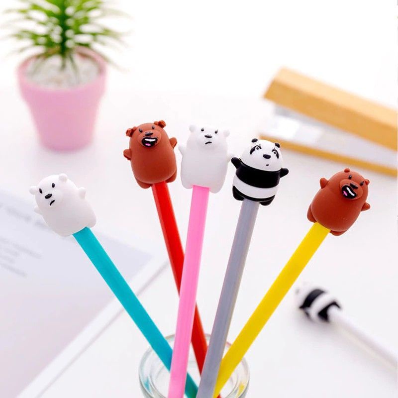 

♥️ Pulpen / Bolpen / Bolpoin Gel Karakter Bare Bears Beruang Gendut Lucu Imut ♥️