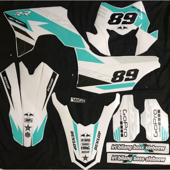 DECAL STIKER CRF 150L DEKAL VARIASI STRIPING CUSTOM FULLBODY tosca