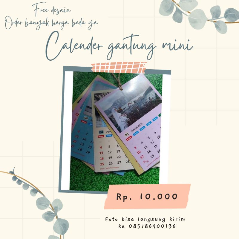 

Kalender gantung mini