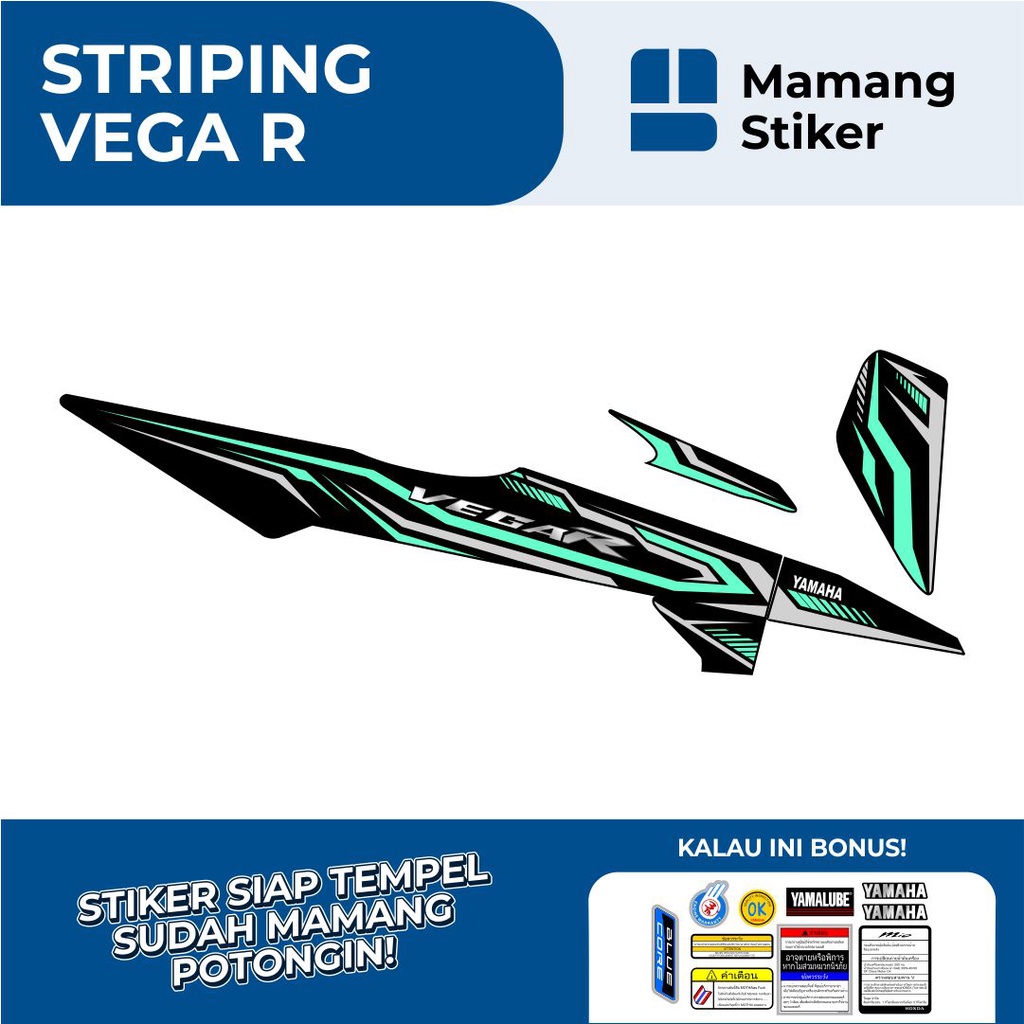 STRIPING VEGA R LAMA VARIASI 12 GRAFIS SIMPEL MINIMALIS/STIKER MOTOR HONDA VEGA R LAMA RACING/STICKE
