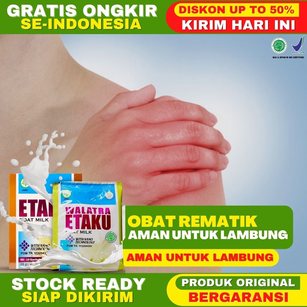 

Obat Rematik Yang Aman Untuk Lambung Nyeri Sendi Rheumatoid Arthritis Penyakit Autoimun Peradangan Sendi SUSU KAMBING ETAWA ETAKU GOATMILK ASLI