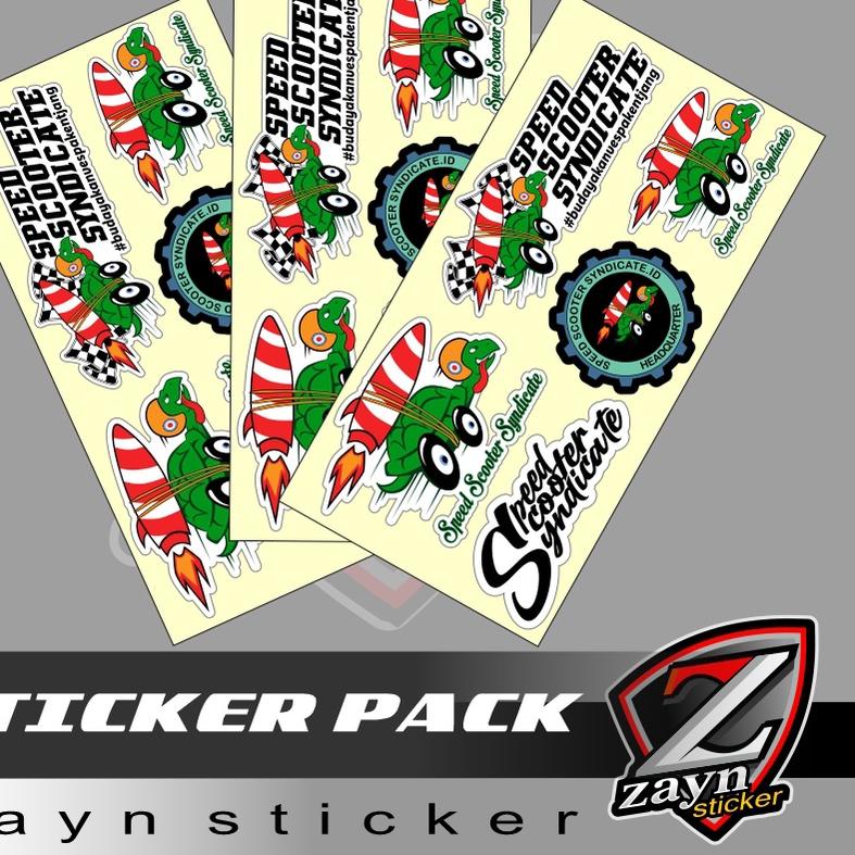 「BEST OFFER」 STICKER PACK STIKER VESPA RACING SPEED SCOOTER SYNDICATE + CUTTING/POTONG MURAH P015 5.