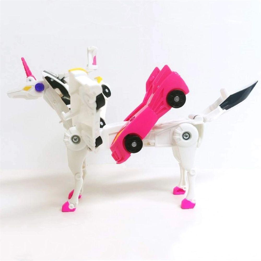 REBUY Rebuy Unicorn Robot Mainan Model Mobil Untuk Anak Kendaraan Mobil Mainan Action Figure Robot Mini Deformation Combining Toys