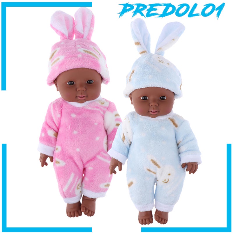 (Predolo1) Mainan Boneka Bayi Reborn Afrika Amerika 30cm Bahan Full Vinyl Untuk Hadiah Natal