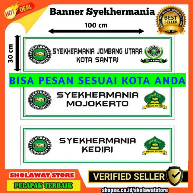 Jual Banner Custom Syekhermania / Mafia Sholawat / Semua Majelis