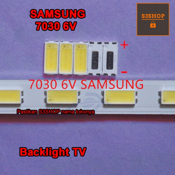 Paket 100 Biji SMD LED TV Backlight Samsung 7030 1W 6V