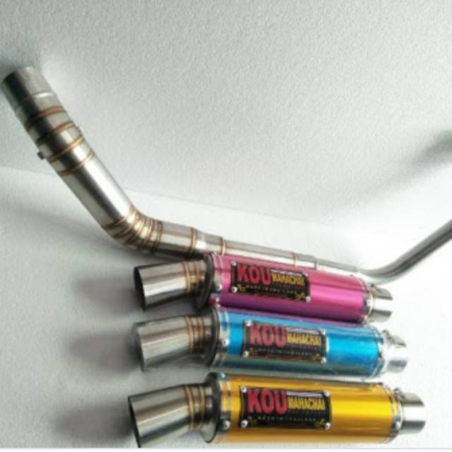 Knalpot racing KOU full stenlis cacing