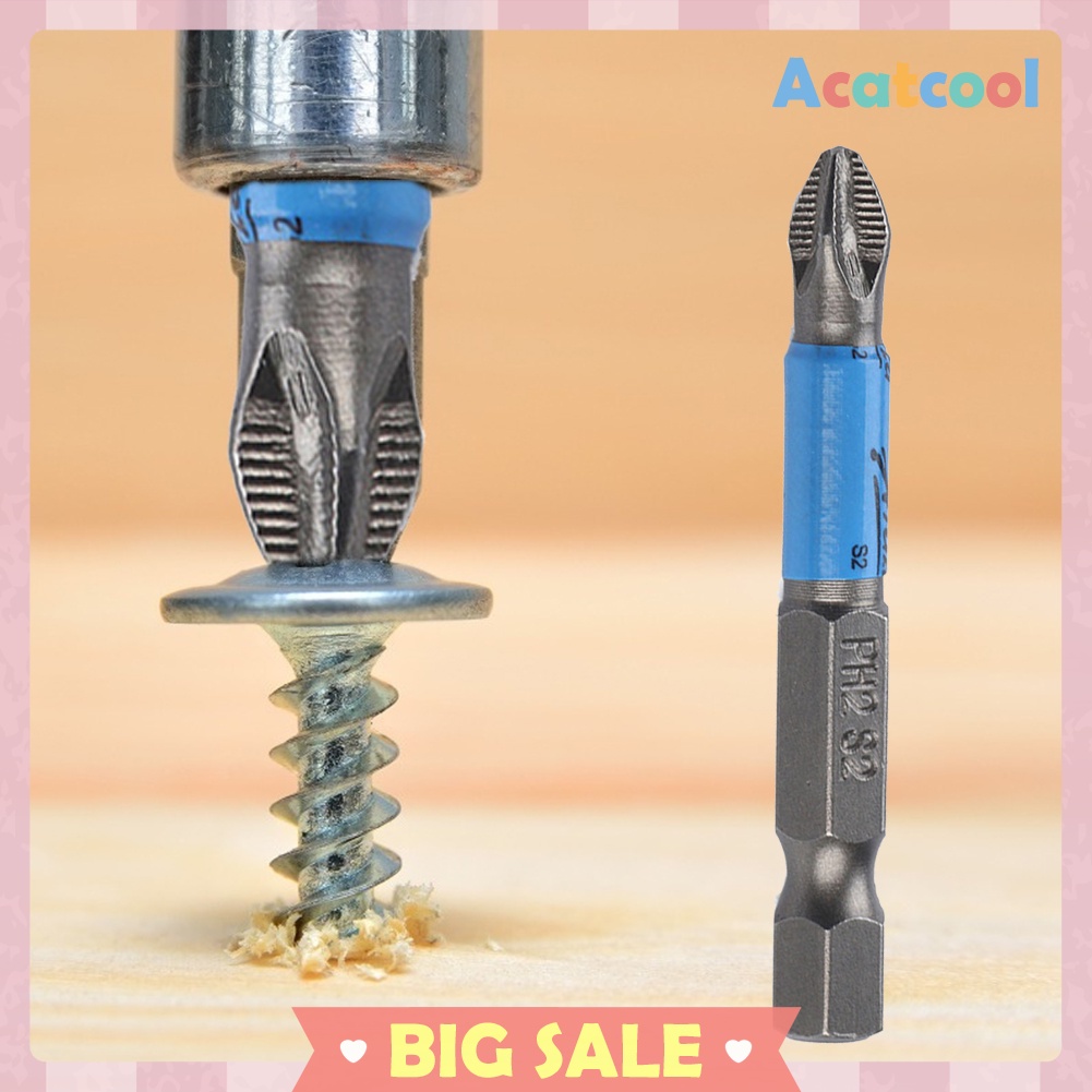 50mm PH2 S2 Cross Bit Drill Head Anti Slip Hex Shank Screwdriver Drill Bit