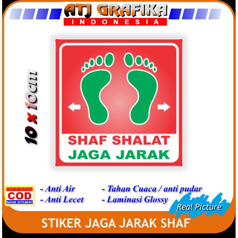 

Stiker shaf shalat jaga jarak Sticker protokol kesehatan masjid musholla