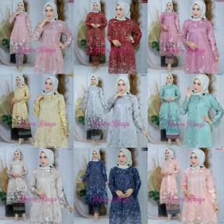 KEBAYA BRUKAT TUNIK TULLE BORDIR SPIDER / KEBAYA PESTA ...