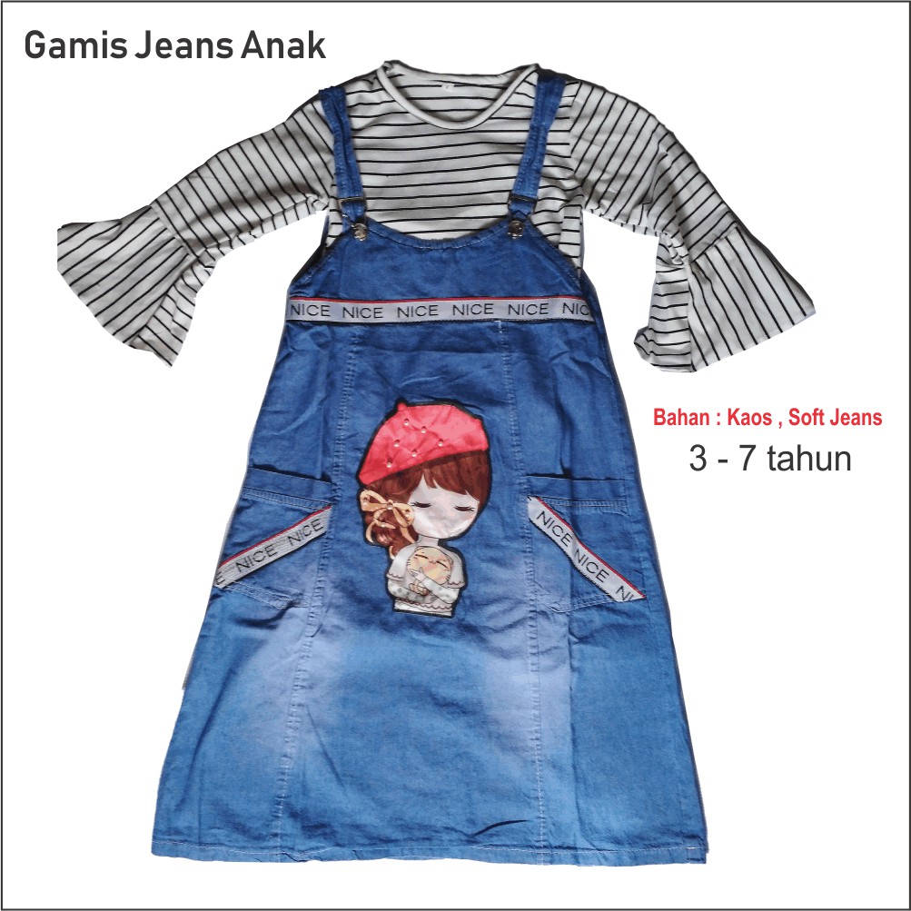 Baju Muslim Jeans Anak Dress Anak Temukan Harga Dan Penawaran