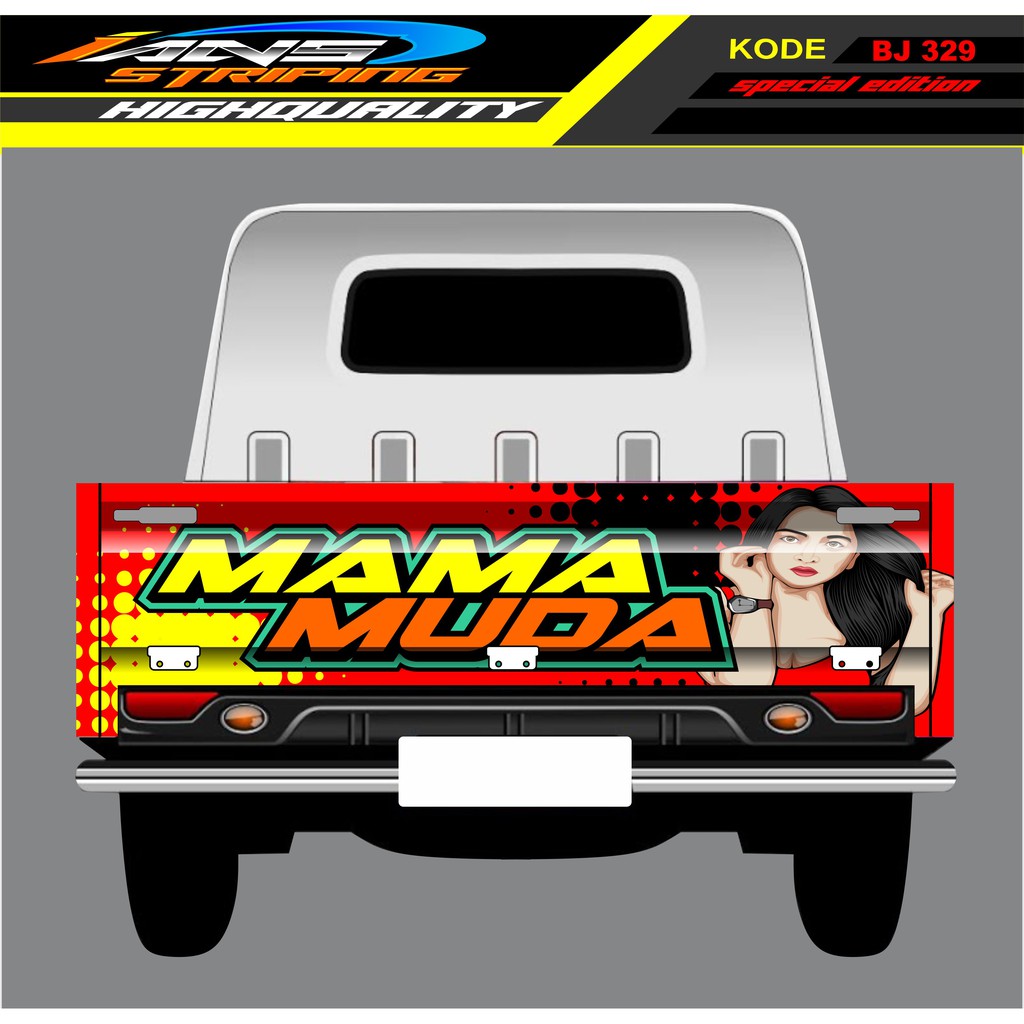 STIKER GRANMAX PICK UP MAMA MUDA / DECAL STICKER GRANMAX / STICKER BAKBELAKANG GRANMAX PICK UP