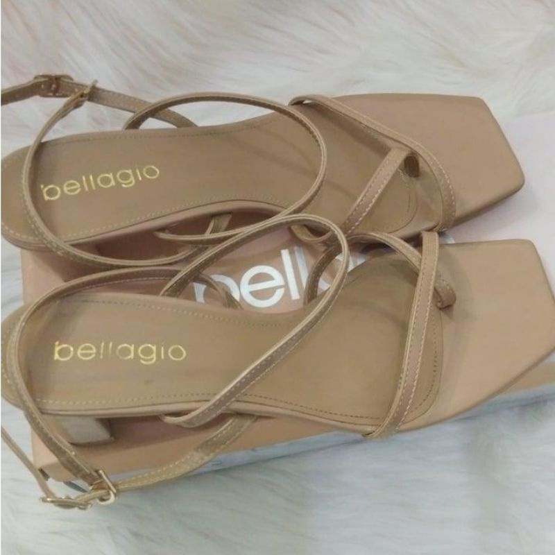 PRELOVED SEPATU SANDAL HEELS BELLAGIO WARNA BEIGE SIZE 38