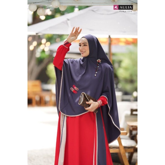 GAMIS SET SYARI AULIA FASHION HANASHITA RED FIRE BRICK TERBARU 2022 TERMURAH