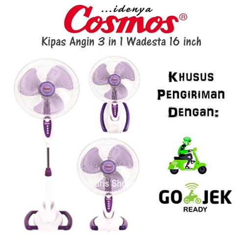 Kipas Angin Berdiri Cosmos 16 S 033 Ungu Wadesta 3 in 1 - Ungu