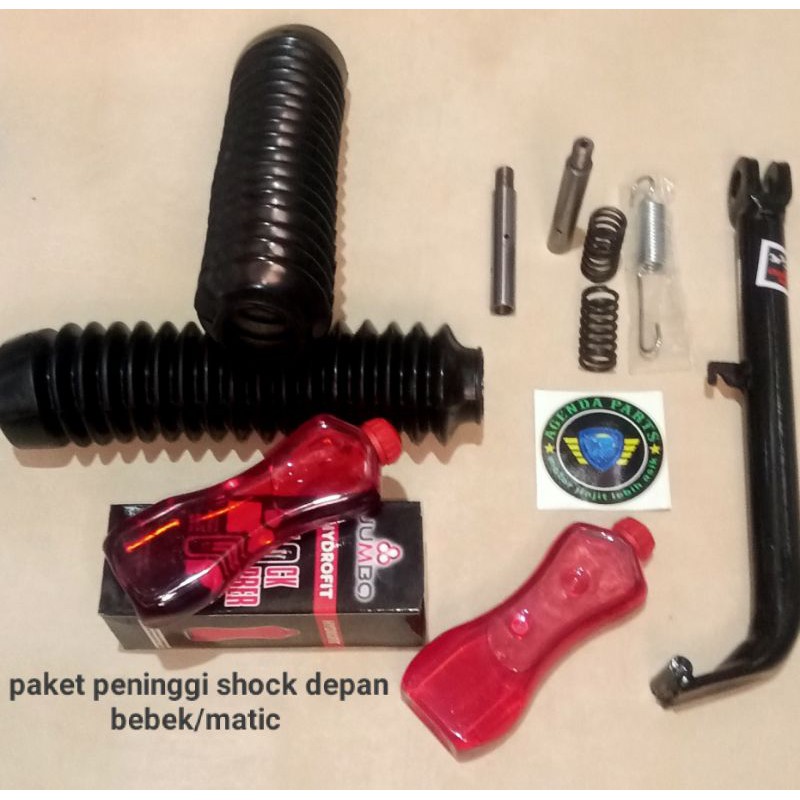 PAKET PENINGGI SHOCK DEPAN SEPEDA MOTOR OLD MATIC &amp; BEBEK OLD MODIF TRAIL