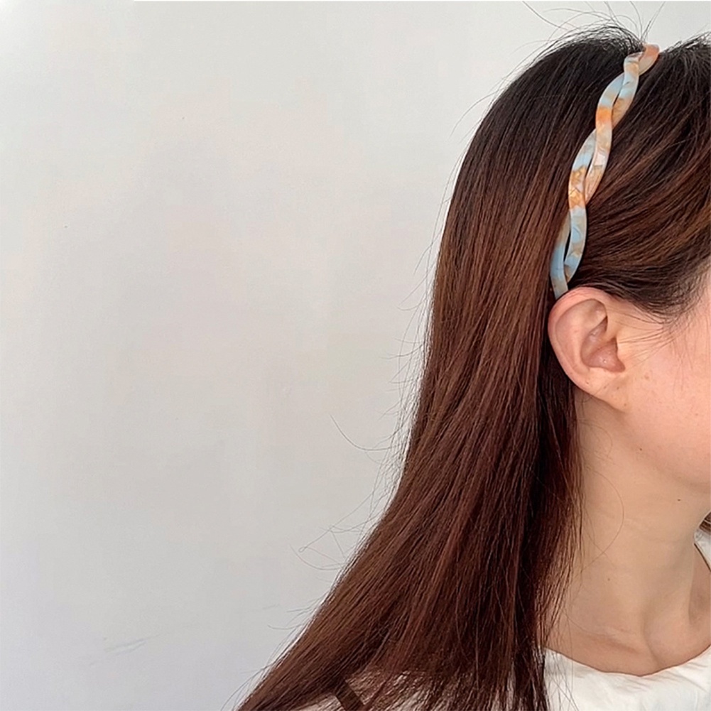 Bando Rambut Model Kepang Gaya Korea Anti Slip Untuk Wanita