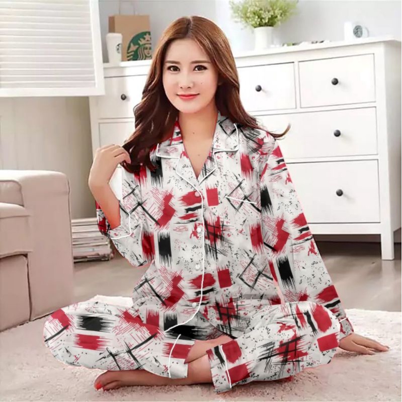 piyama setelan lengan panjang/baju tidur wanita terbaru/setelan wanita katun-6
