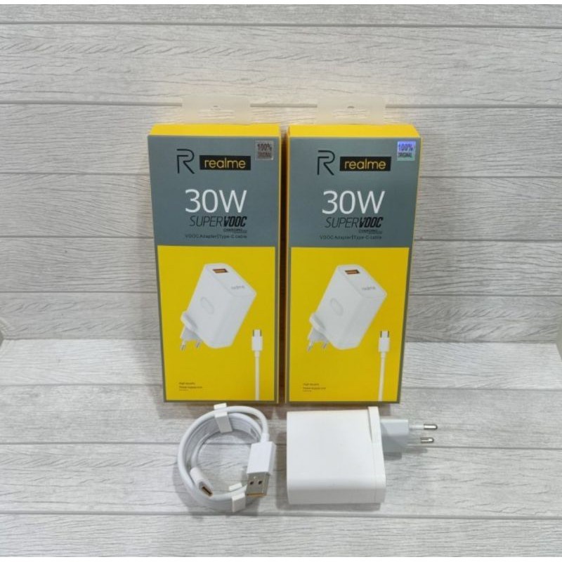 CHARGER REALME X50 PRO ADAPTER CAS TYPE C VOOC 30W FAST CHARGING ORI PROMO ECER