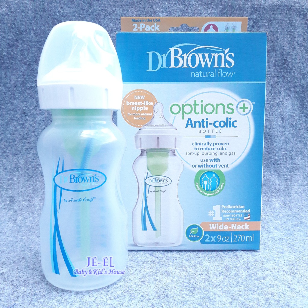 Dr.Brown's Botol Susu Wide Neck Option Plus Anti Colic 150 ml 270 ml