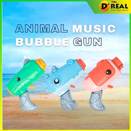 Bubble Gun Mainan Anak Bubble Elektrik Pistol Gun Cairan Sabun Balon Gelembung Busa