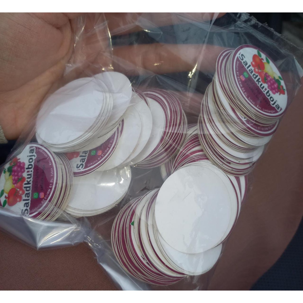 

sticker Label bulat berbagai ukuran