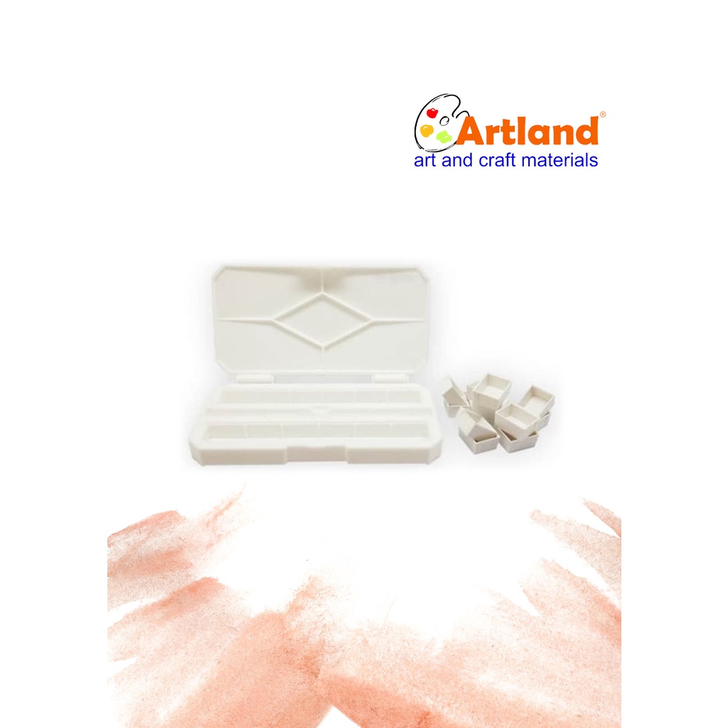 

De Goya 12 Slot Watercolor Palette Box + Half Pan – Tempat Cat Air Kosong Travel