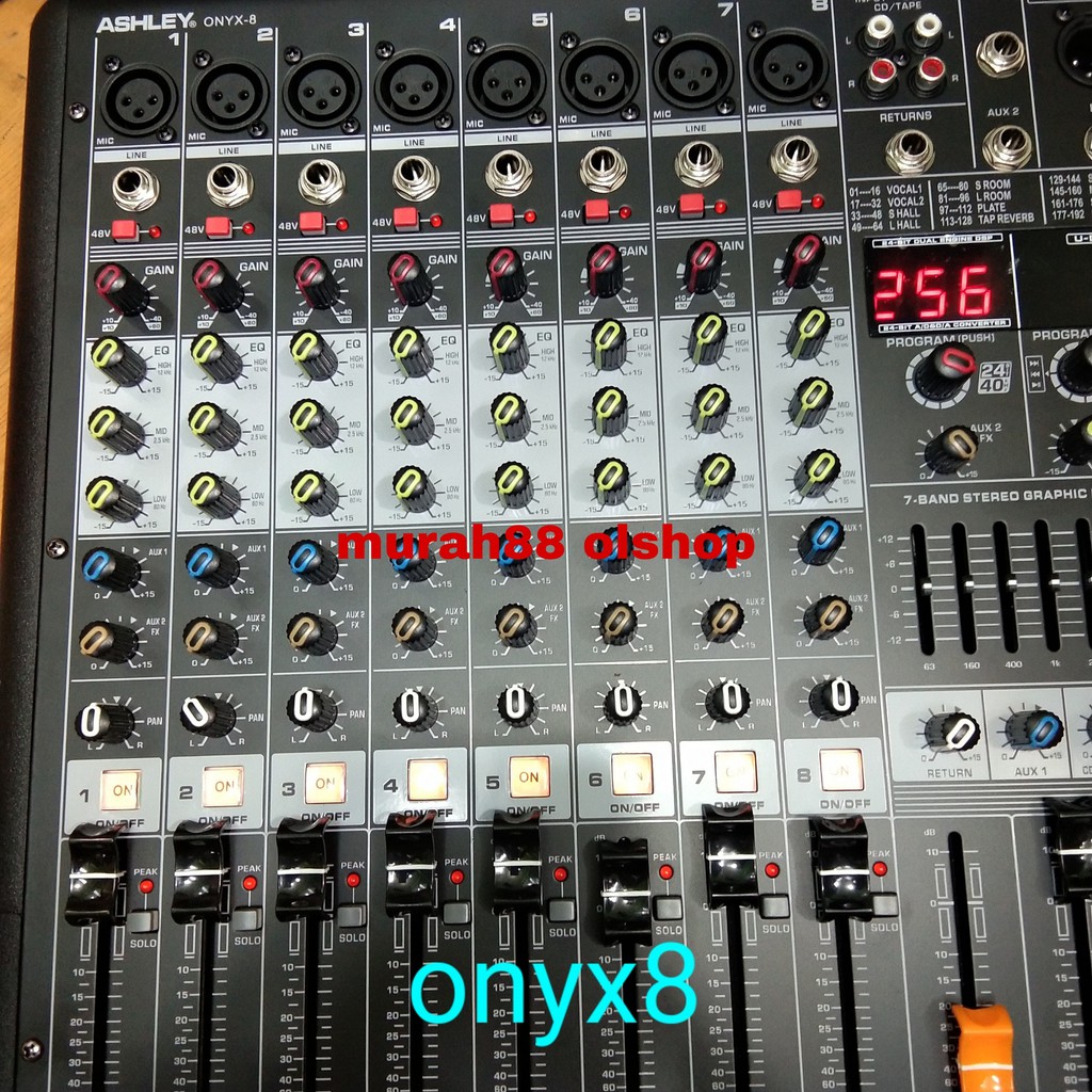 MIXER AUDIO ASHLEY ONYX8/ONYX 8 8CH USB-BLUETOOTH-RECORDING TO PC with soundcard