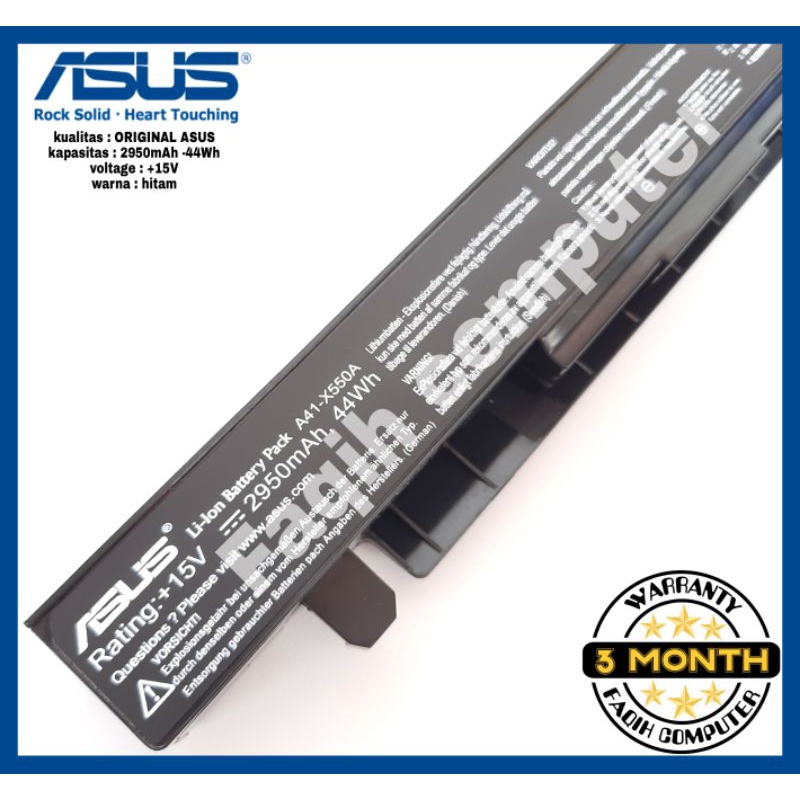 Baterai Original Laptop Asus X452 X452C X452E X450 X450V X450VP X550 X550C X550CL (A41-X550A)