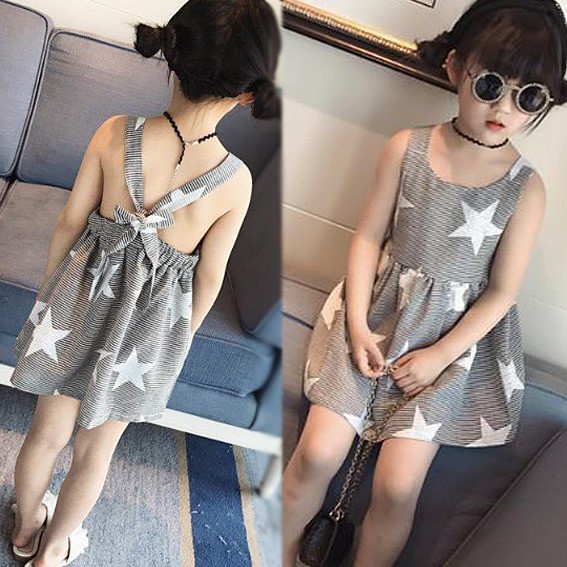 Dress Anak Perempuan Backless Star