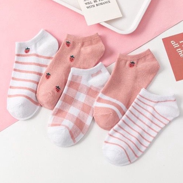 ⭐Gogoland⭐ Kaos Kaki Pendek Motif Smile Semata Kaki Kaoskaki Unisex Pria Wanita-4