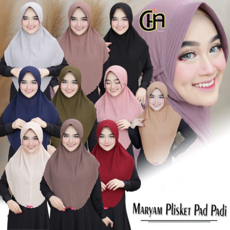 BERGO MARYAM PLISKET PADI hijab instan