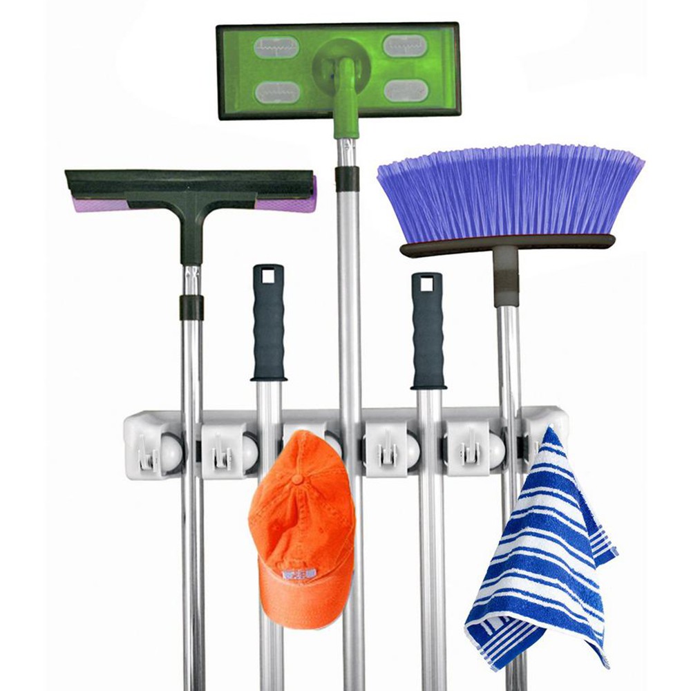 Gantungan Sapu dan Kain Pel 5 SLOT - Magic Holder Broom and Mop Hanger