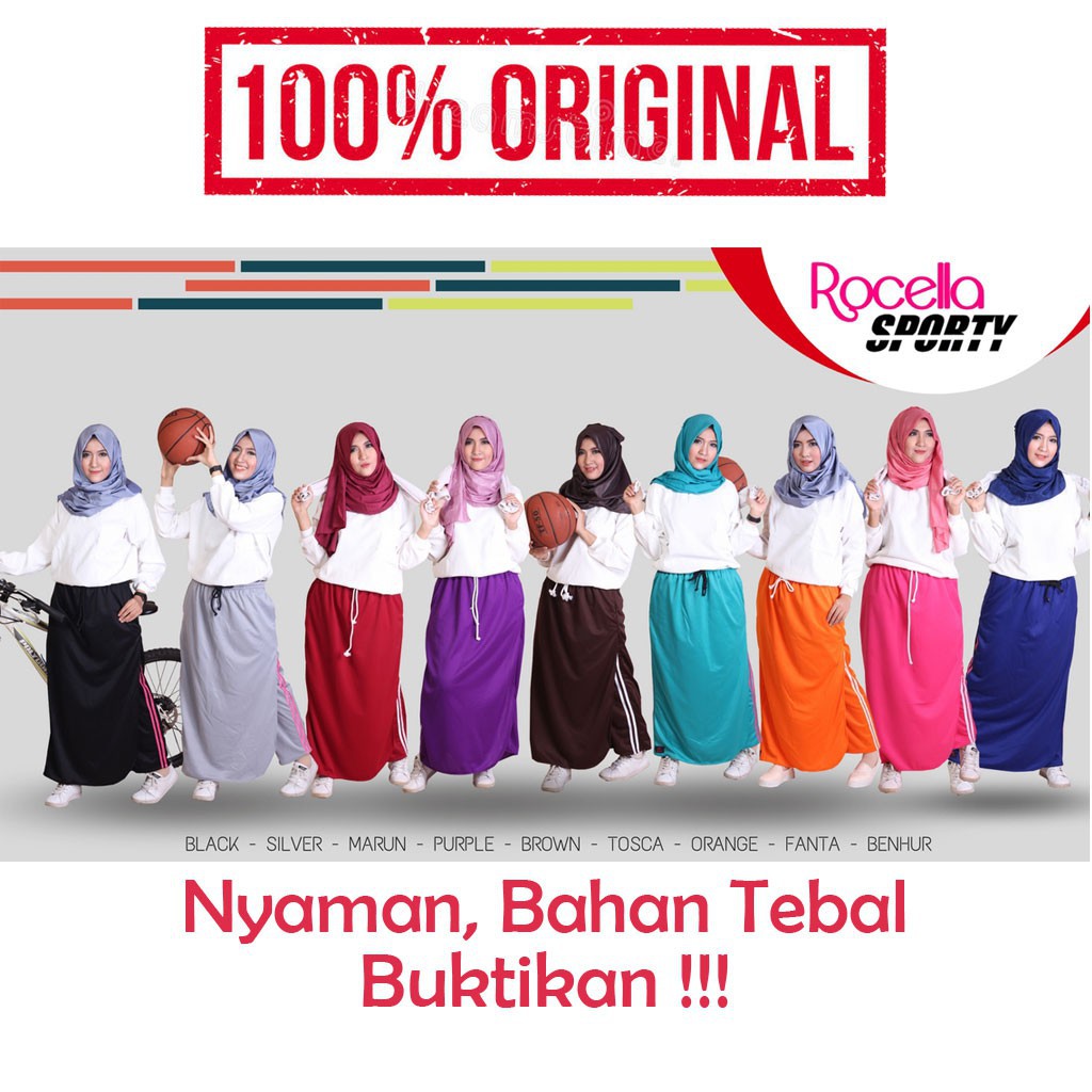 [ORIGINAL] ROCELLA SPORTY - Rok Celana Olahraga - Rok Celana Training - Rok Celana Olahraga Muslim