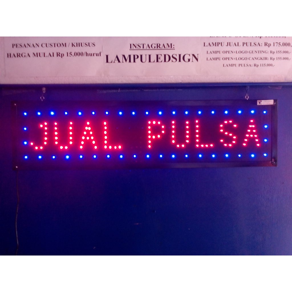 Tulisan Lampu Led Sign Display JUAL PULSA Konter HP - MURAH MERIAH LIKE RUNNING TEXT
