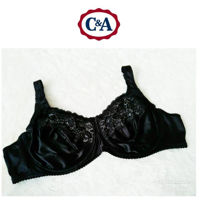 Bra c&a black brocade unpadded 36c
