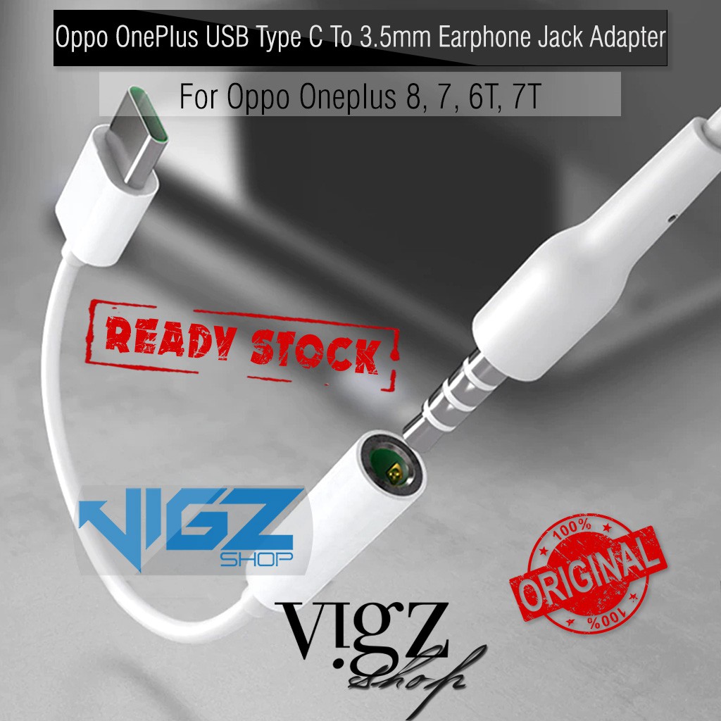 Oppo OnePlus USB Type C To 3.5mm Earphone Jack Adapter Original 100%