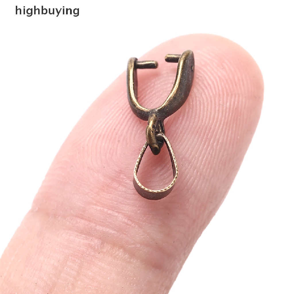 Hbid 20PCS Klip Konektor Liontin Perhiasan Warna Silver / Perunggu / Emas