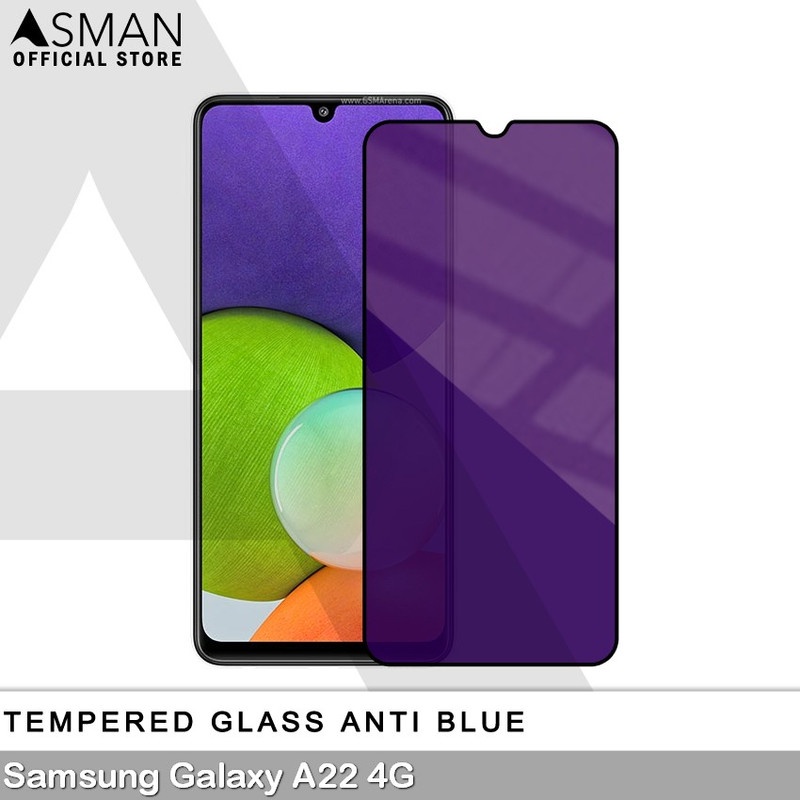 Tempered Glass Blue Light Full Lem Samsung Galaxy A22 4G Anti Radiasi Screen Protector