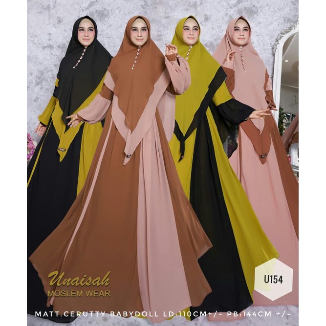 Ready Unaisah U154 Gamis Set