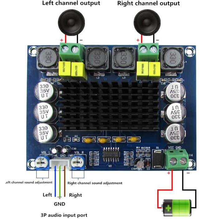 4C2T TPA3116 TPA3116D2 CLASS D AMPLIFIER 2X 120 WATT X4HV