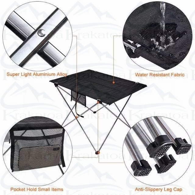 【COD】 Meja Lipat Kain Outdoor Portable` Foldable Fabric Table` Ringan Mancing Camping Piknik Taman