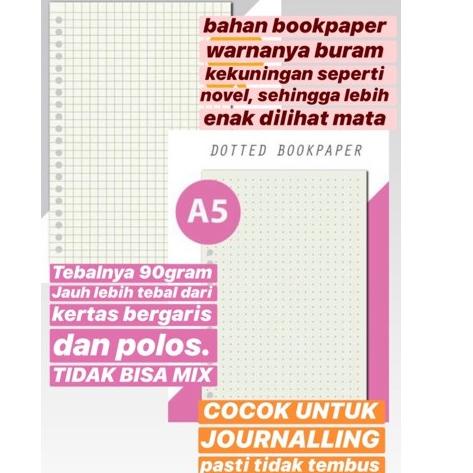 

[KODE PRODUK PC7WH7448] Tambahan 50 Lembar Kertas Polos/Bergaris/Dotted/Grid Buku Tulis A4 & A5 & B5 Writescape