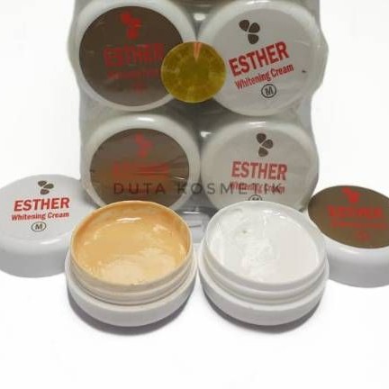 CREAM ESTHER WHITENING SM DAY &amp; NIGHT POT PUTIH