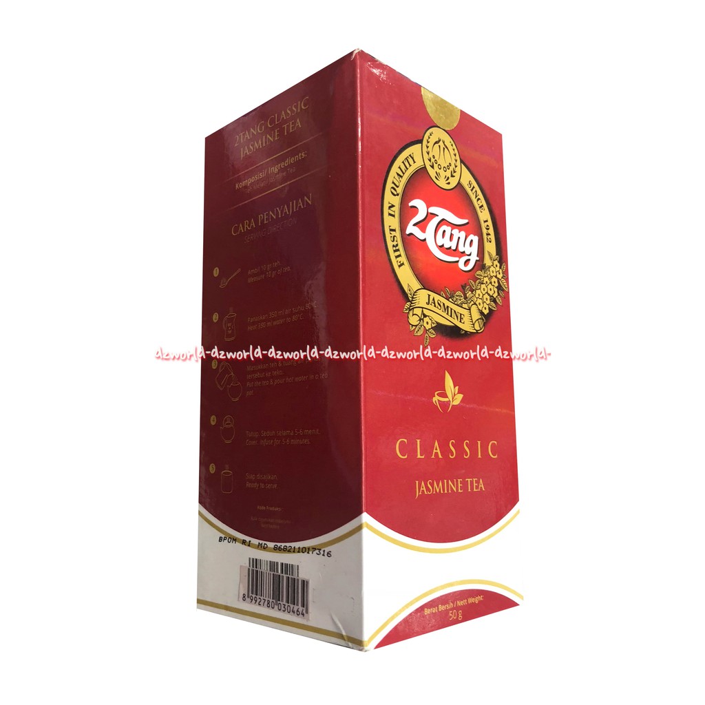 Teh 2Tang Classic Jasmine Green Tea Menurunkan Kolesterol Classic Jasmin Tea 50gr 2 Tang Teh 2Tang Teh Bubuk Aroma Melati