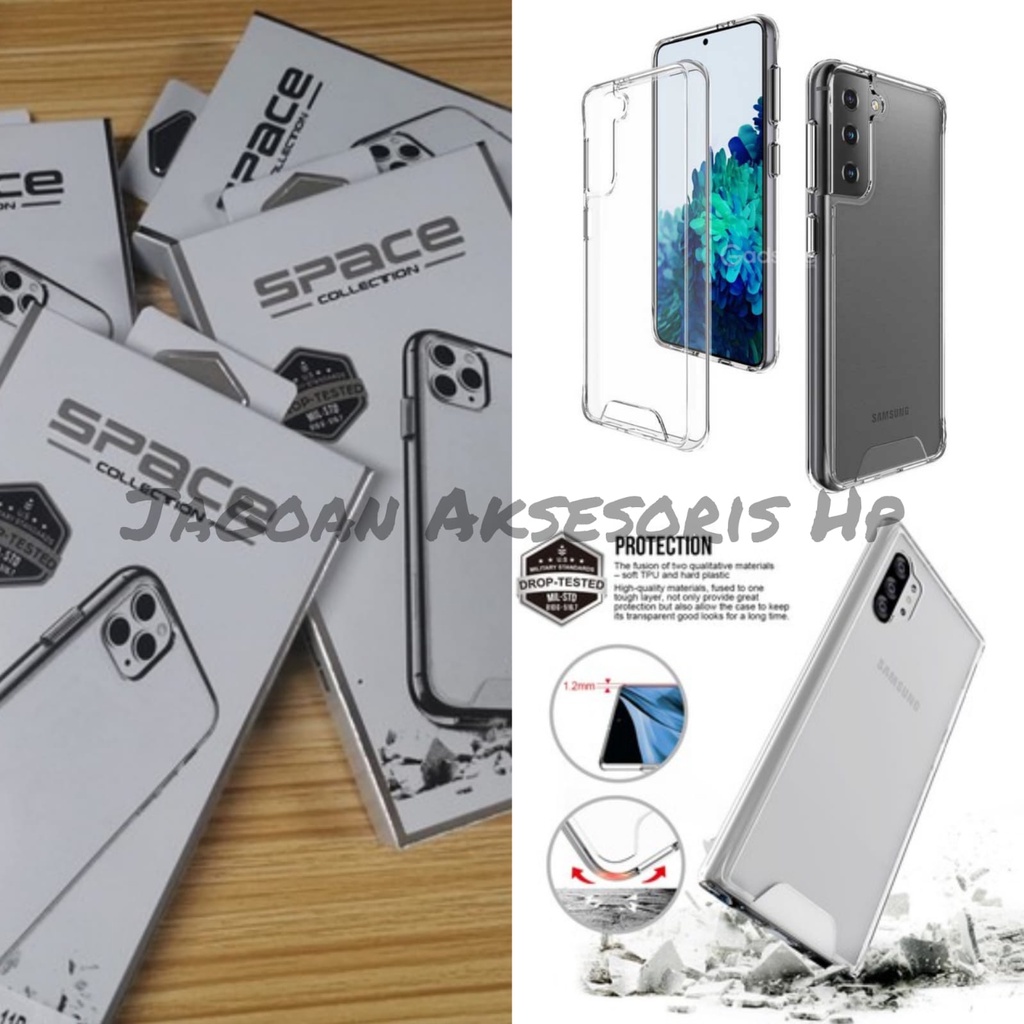 SPACE Case Samsung A73 5G / A03S / A22 4G / A32 4G / A72 / S20 FE / S20 Ultra / S21 / S21 Plus / S21 Ultra / Note 10 Plus / Note 20 Plus Drop Resistan Anti Shock