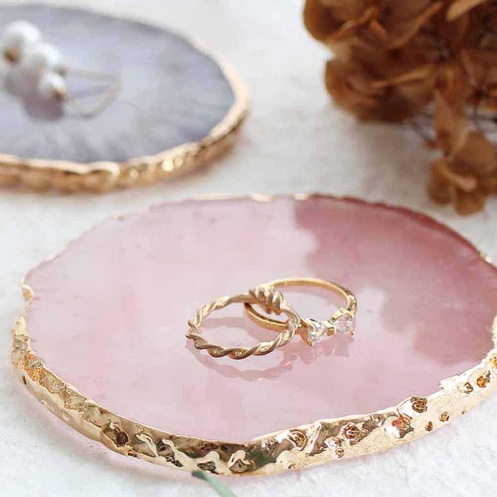 Tempat Piring Perhiasan Jewelry Display Plate Resin / Dekorasi Meja Ruang Tamu Aesthetic