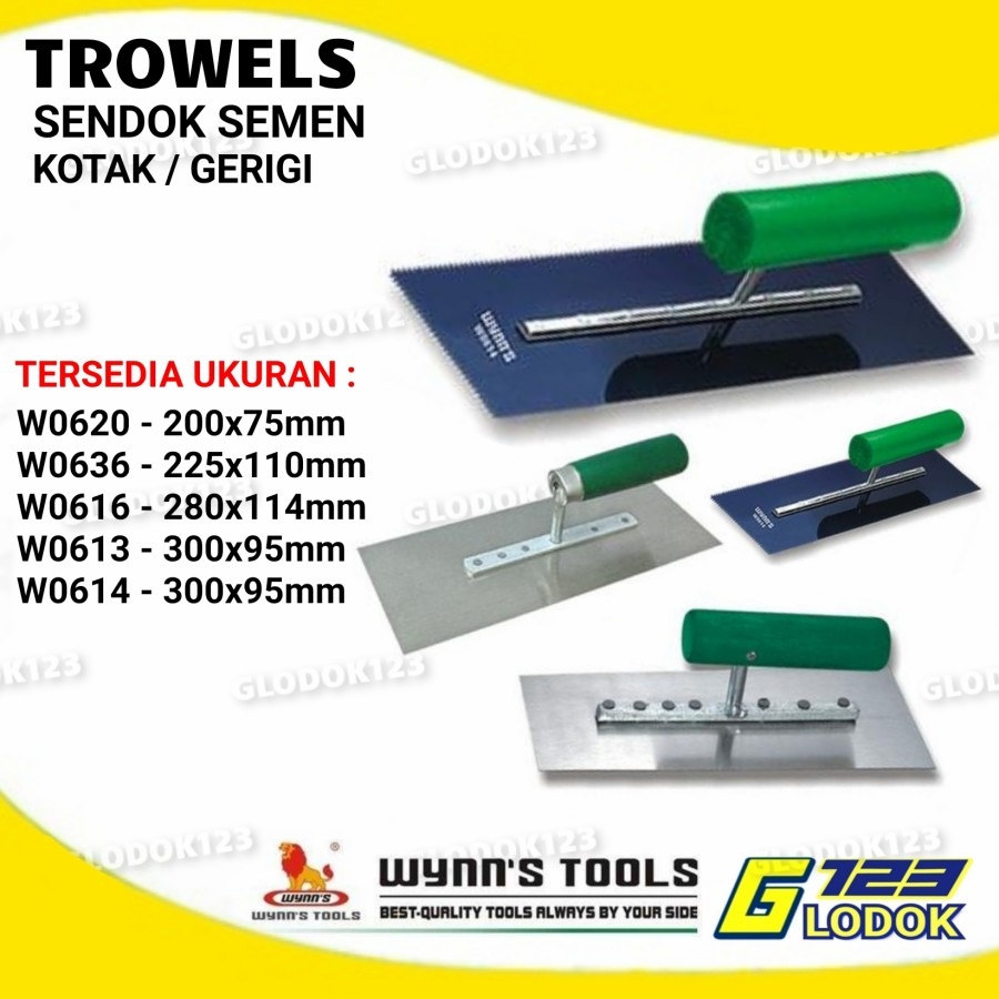 Sendok Semen Kotak Gerigi Plaster Trowel Stainless Steel