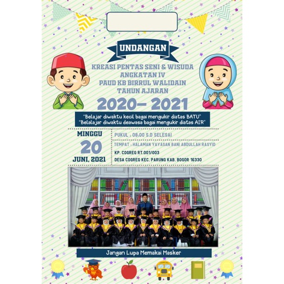 Birthday Invitation / Undangan Ulang tahun Anak Custom SD/ PAUD/ WISUDA