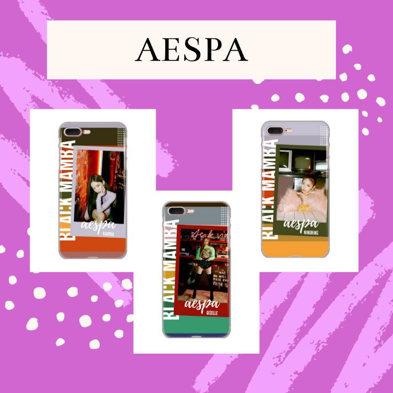 (AESPA) Case Aespa Teaser Polaroid Edition Softcase Anticrack Karina Giselle Winter Ningning Casing 